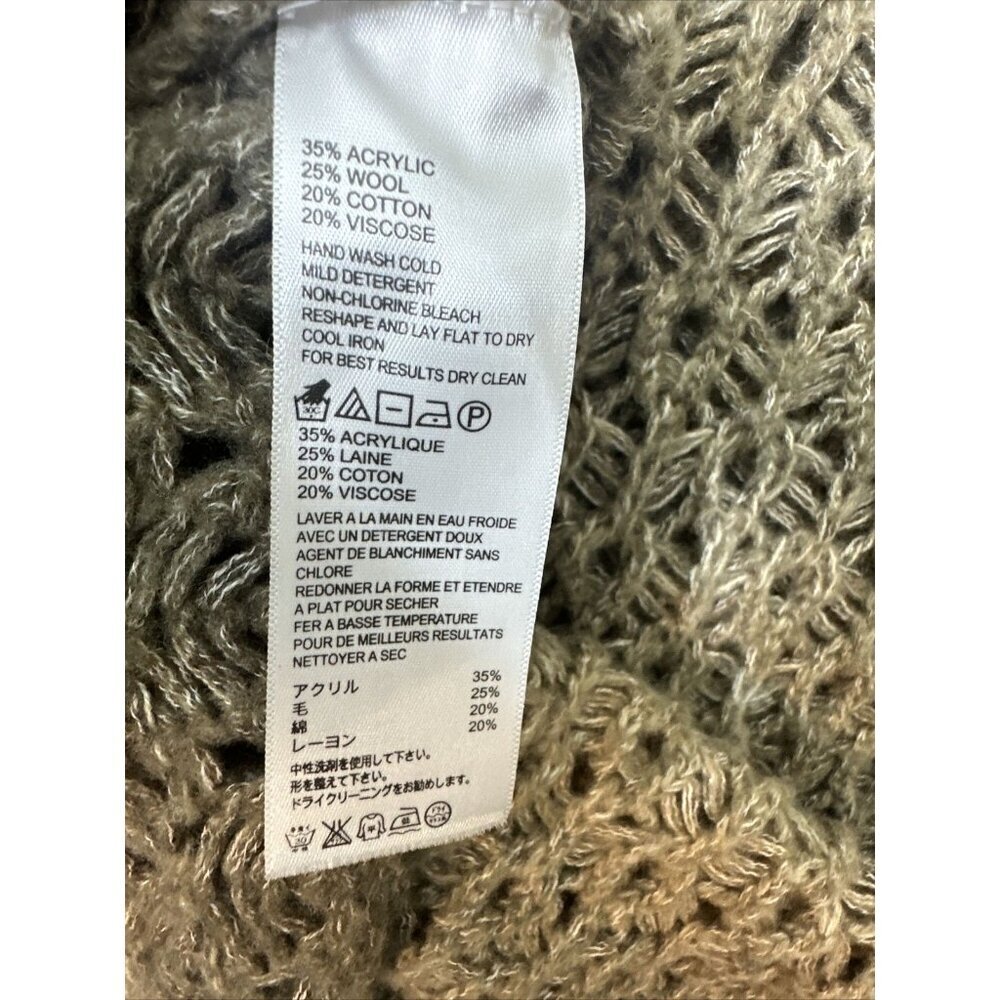 Women’s Tommy Bahama Knitted Sweater Cowl Neck Wool Blend Brown Size Medium - Picture 4 of 13
